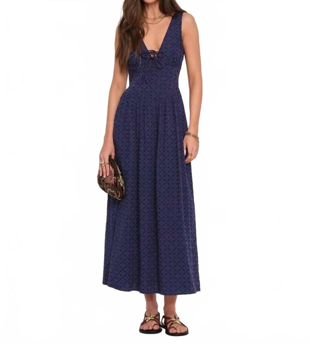 NEW HEARTLOOM women's stasia maxi dress in navy